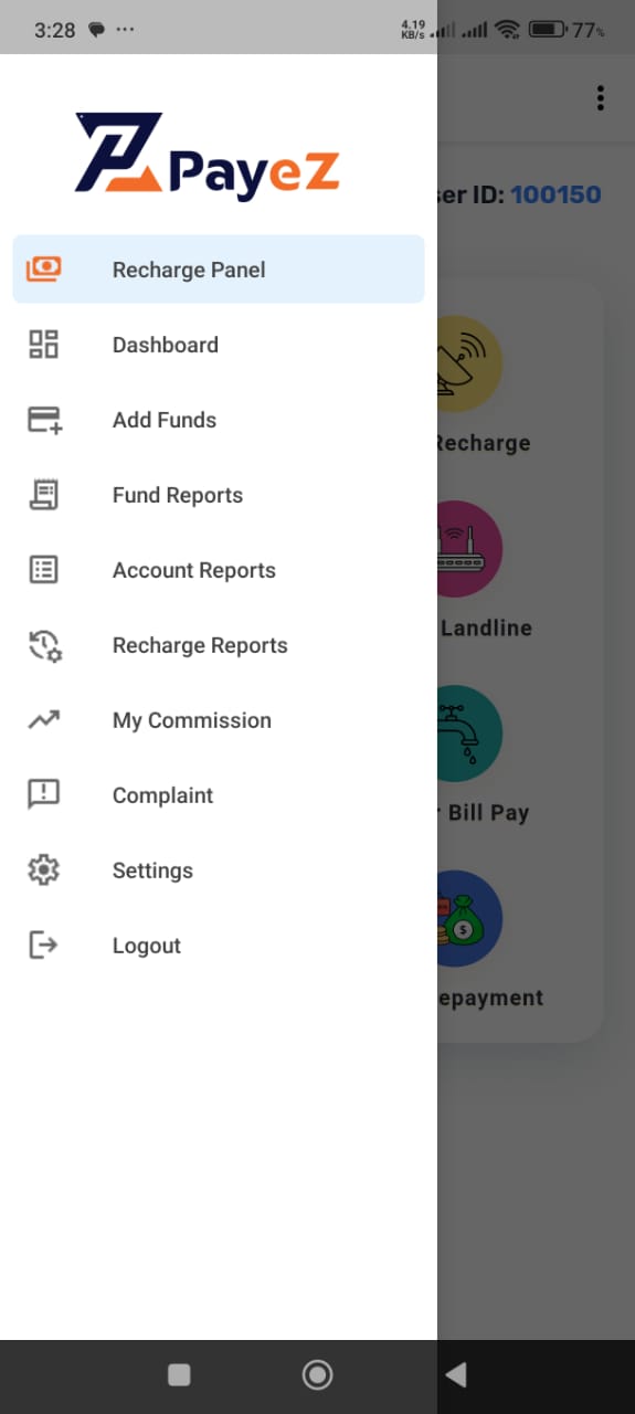 Screenshot of PayeZ New App